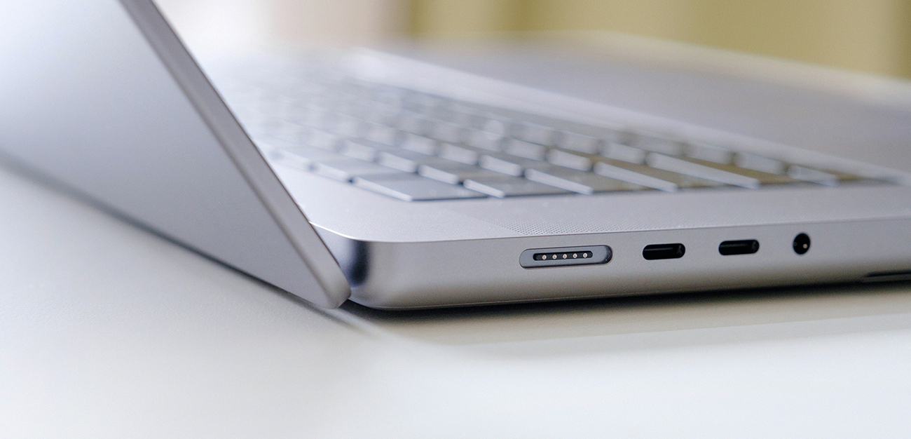 Detail of USB-C port.