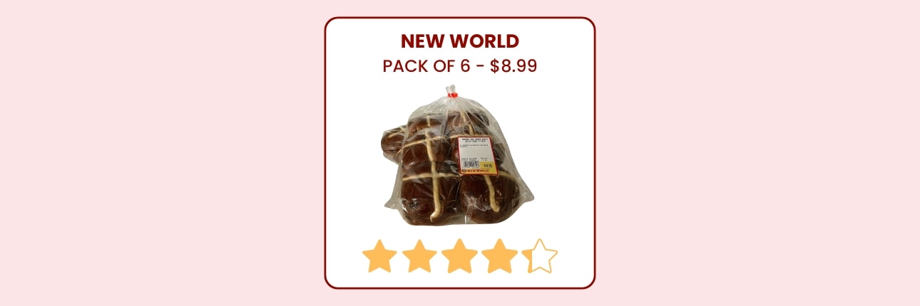 New World traditional hot cross buns.