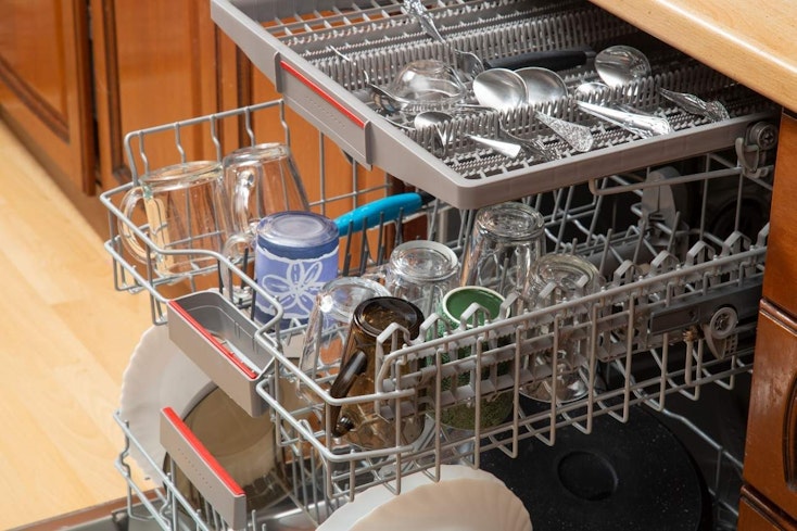 Open dishwasher