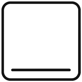 Bottom element only symbol - oven.