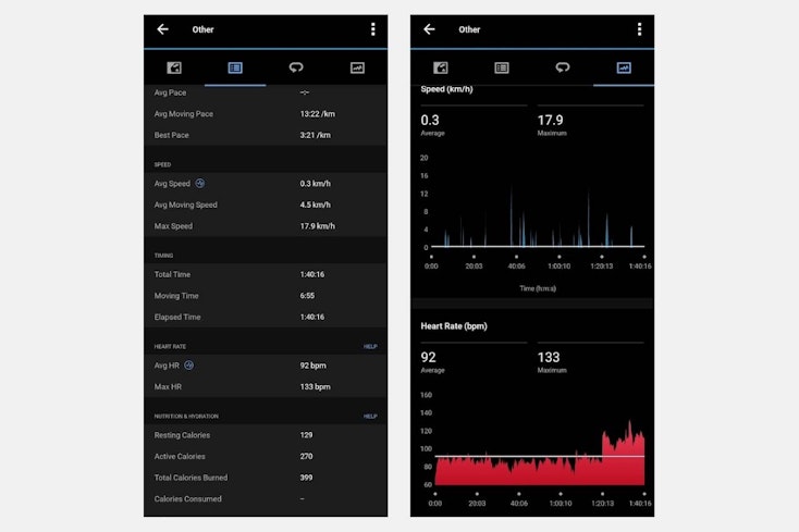 Image of Garmin smartwatch app