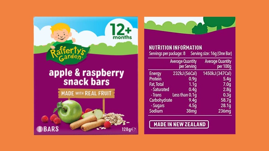 Image of Rafferty’s Garden Apple & Raspberry Snack Bars