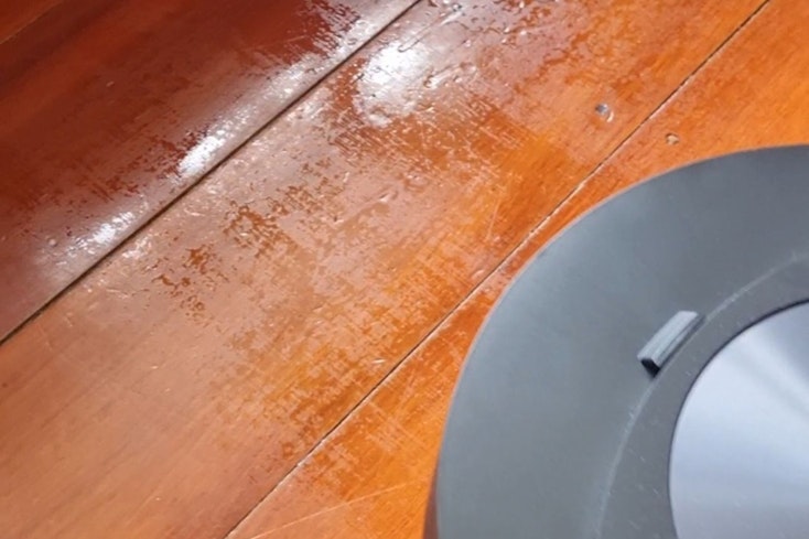 Image of wet floor after mopping