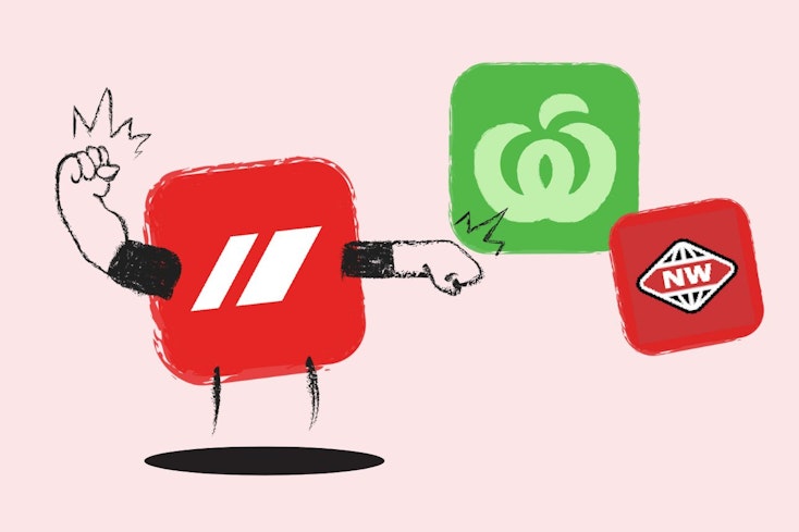 Graphic of supermarket logos