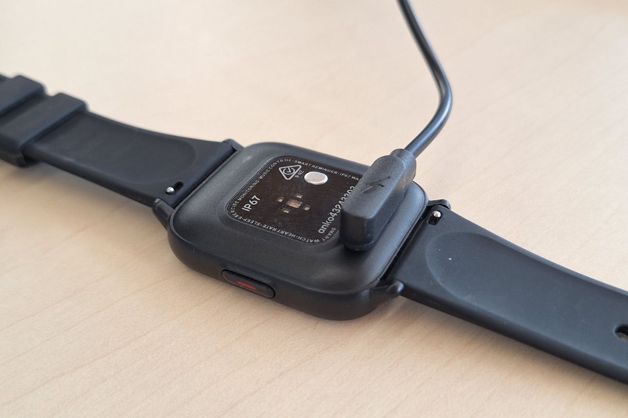Image of the back of Anko's smartwatch