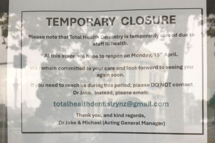 Image of closure notice