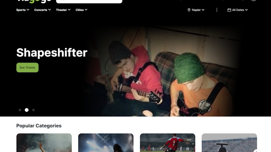 Image of Viagogo website
