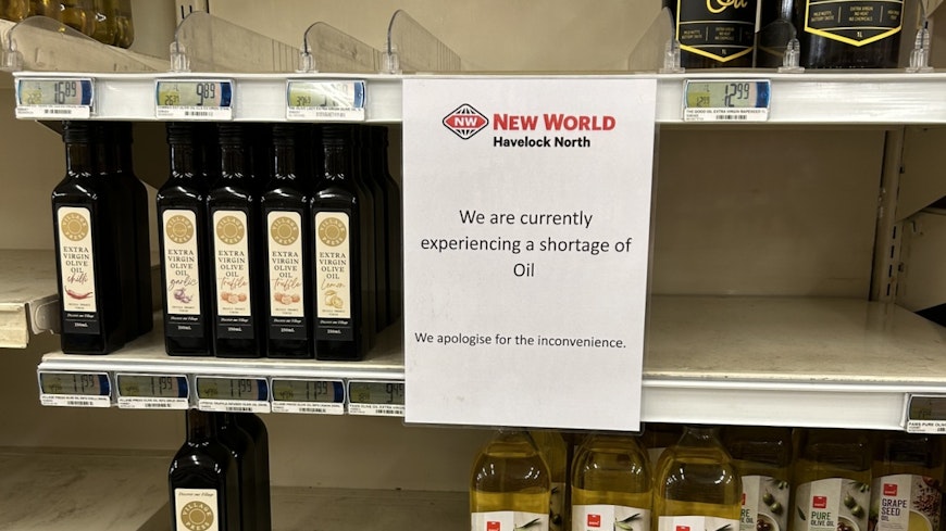 Image of olive oil shortage