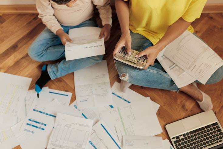 Image of bills on the floor