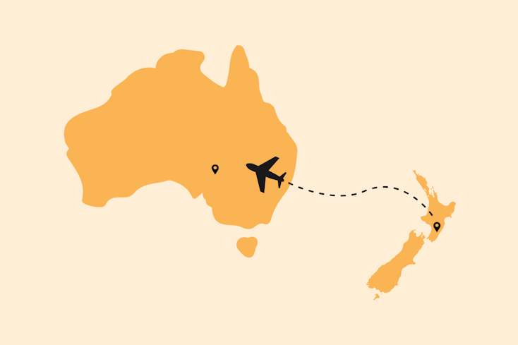 Image of New Zealand and Australia