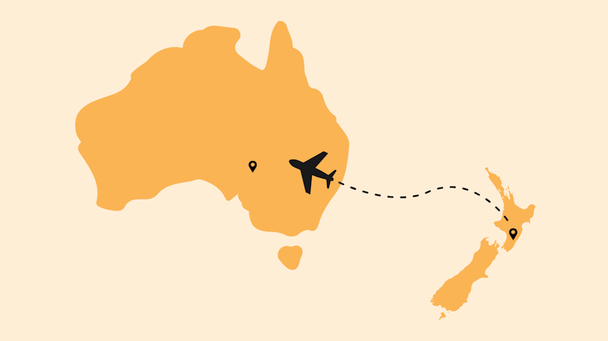 Image of New Zealand and Australia