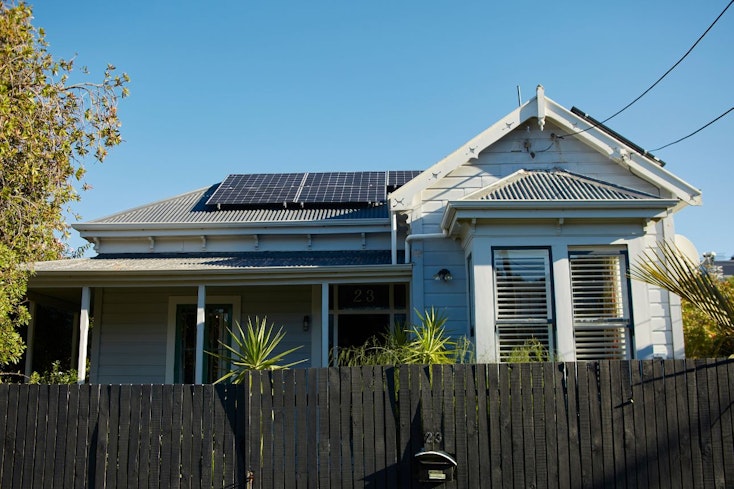 House with solar panels