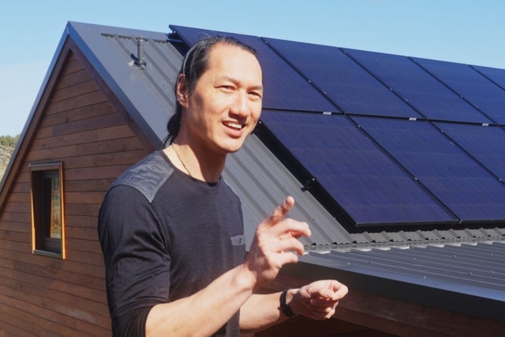 Trent Yeo and his energy-efficient home in Arrowtown