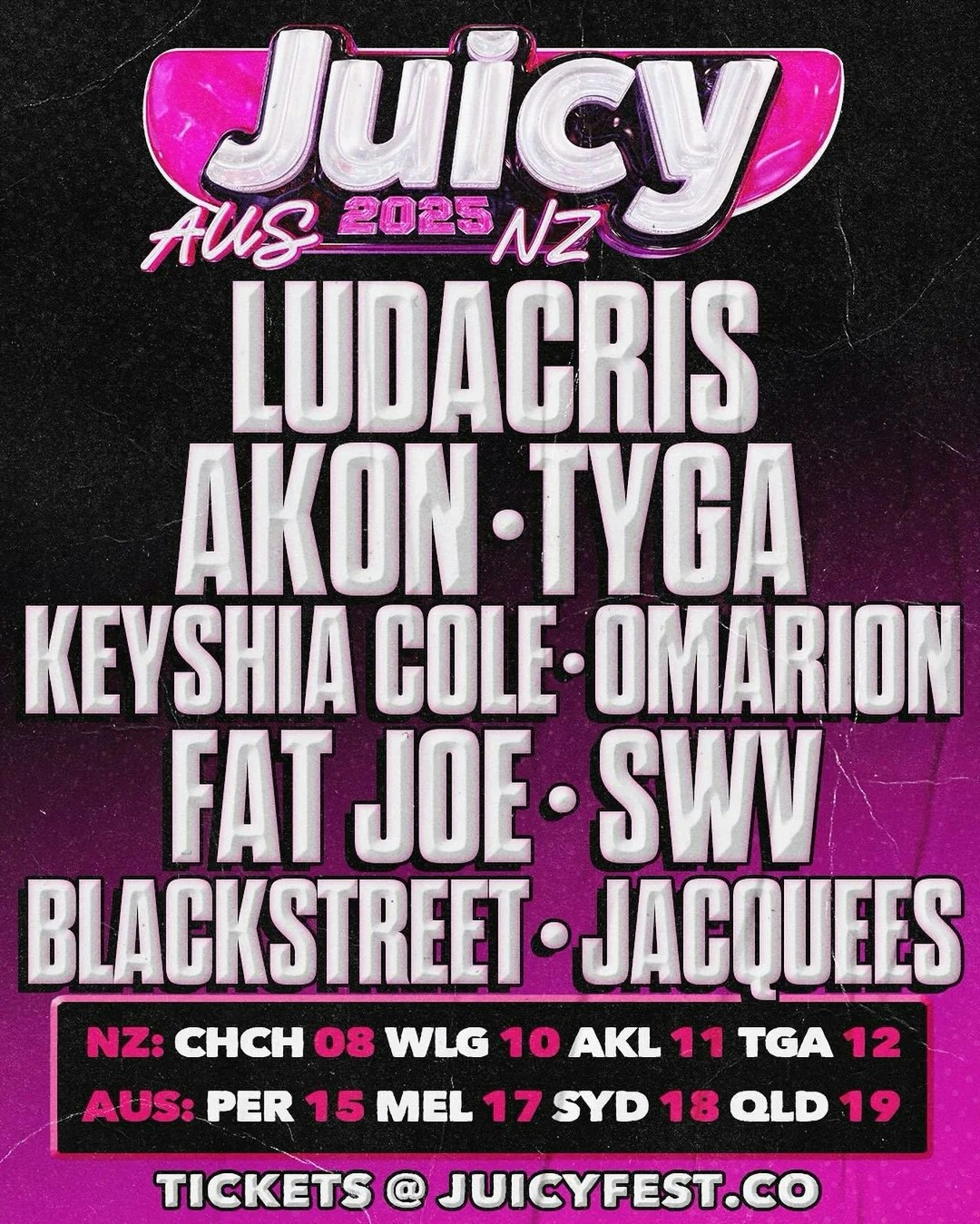 Juicy Fest poster announced in 2024.