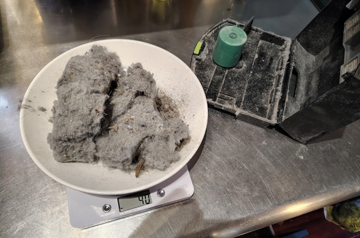 At the end of our trial, we'd collected 40g of dust!