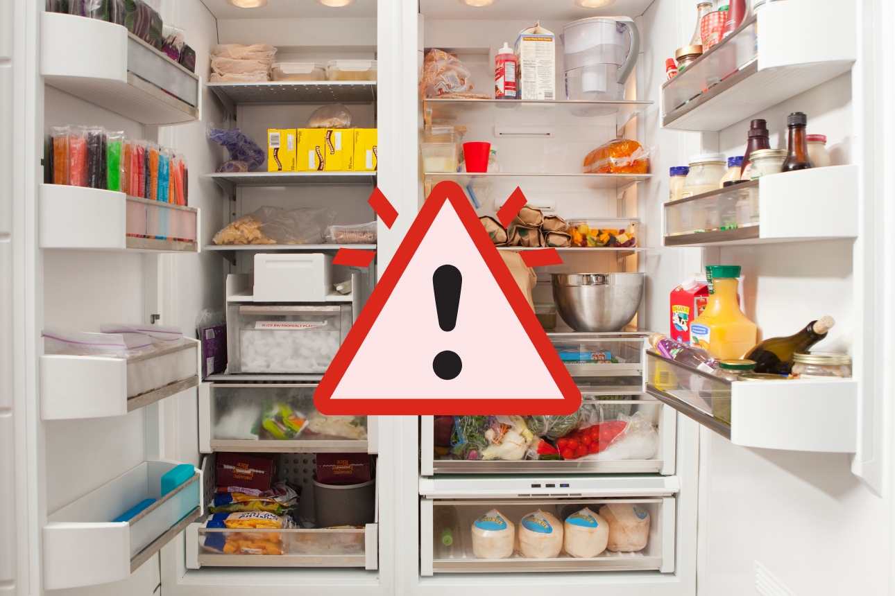 Risky foods in fridge.