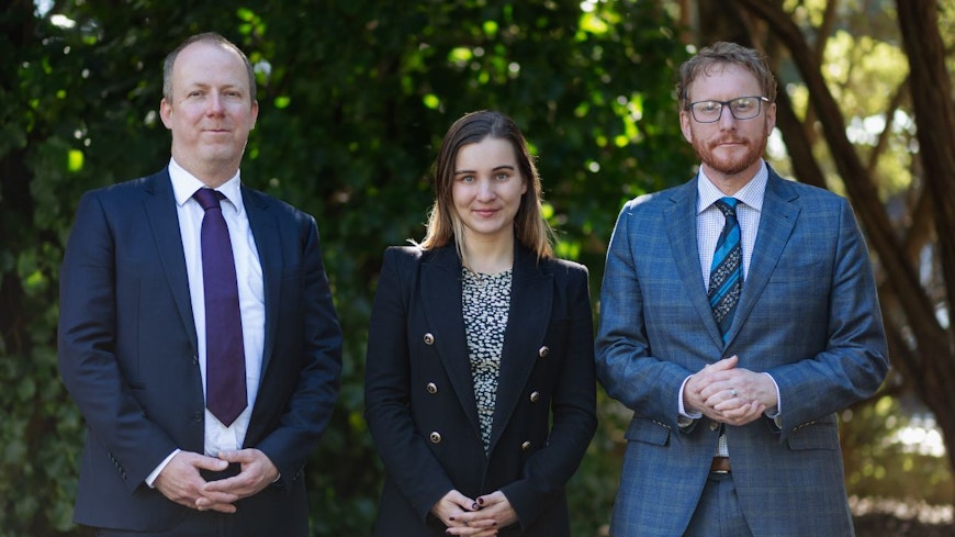 Dr Matt Hall, Environmental Law Initiative; Jessica Palairet, Lawyers for Climate Action New Zealand; Jon Duffy, Consumer NZ. Photo credit: Celeste Fontaine