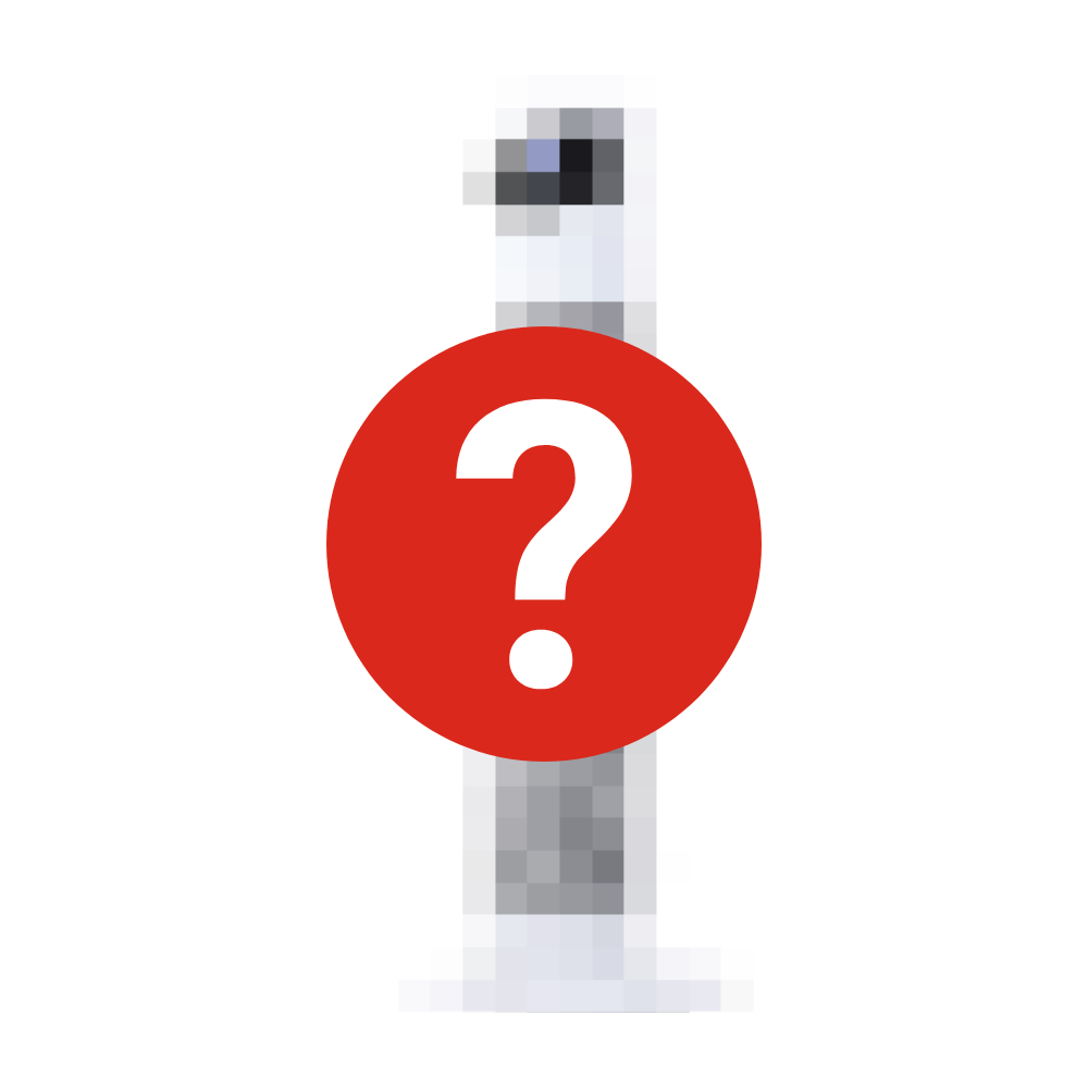 Graphic of tower heater with question mark symbol.