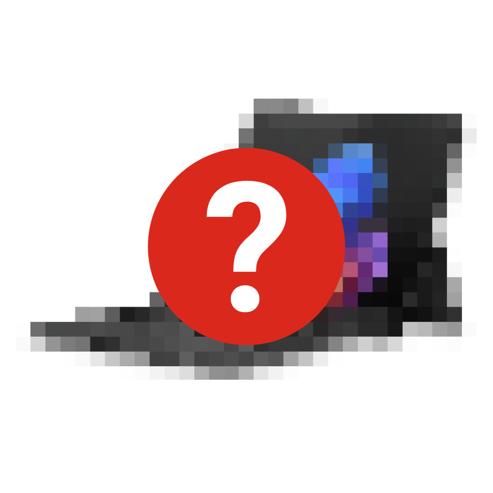 Graphic of tablet with question mark symbol.