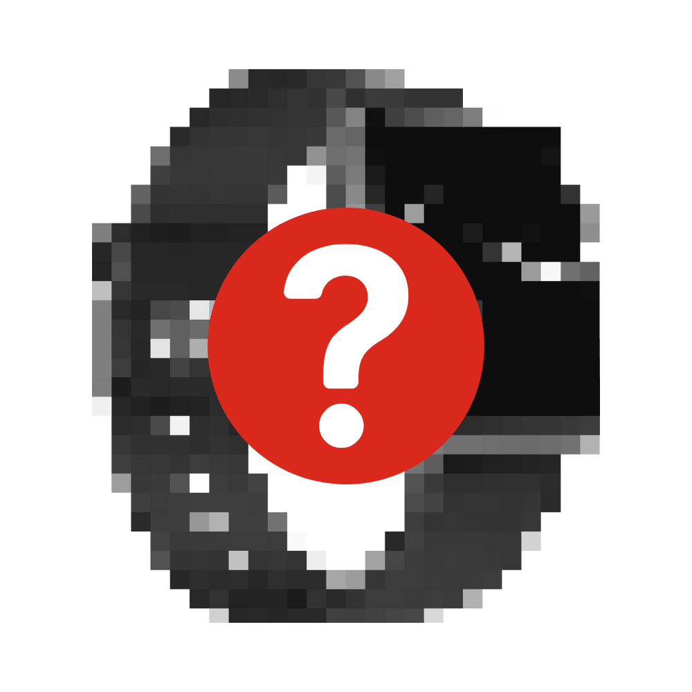 Graphic of tablet with question mark symbol.