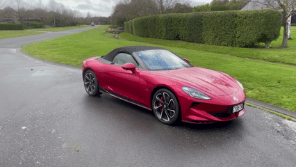 MG Cyberster scissor door opening.