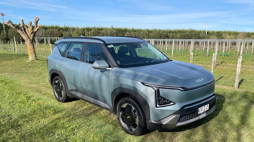 Kia EV5 Light+ on grass.