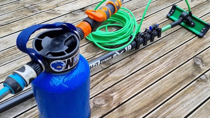 Professional window cleaning kit.