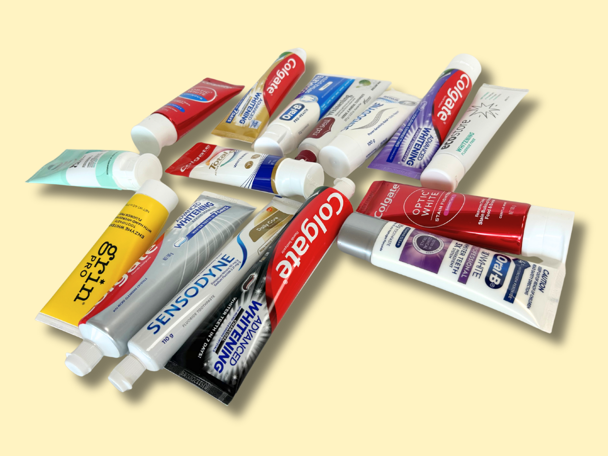 Whitening toothpastes available in the NZ market.
