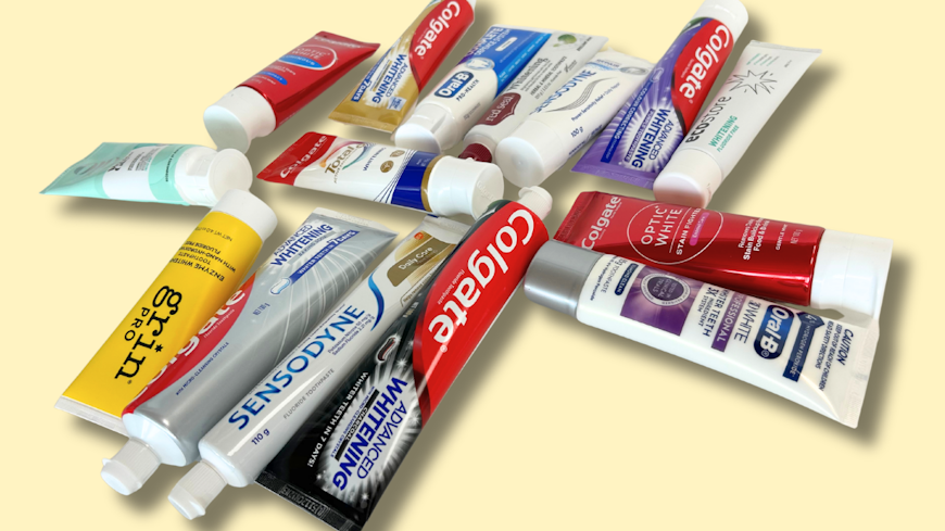 Whitening toothpastes available in the NZ market.