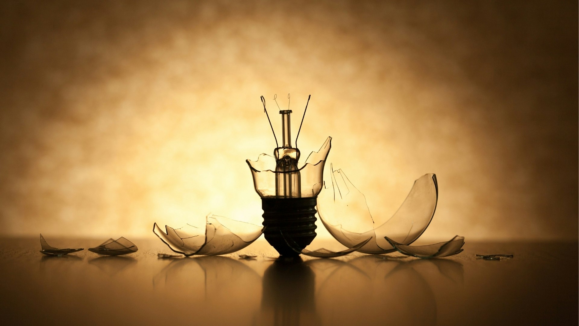 Broken lightbulb.